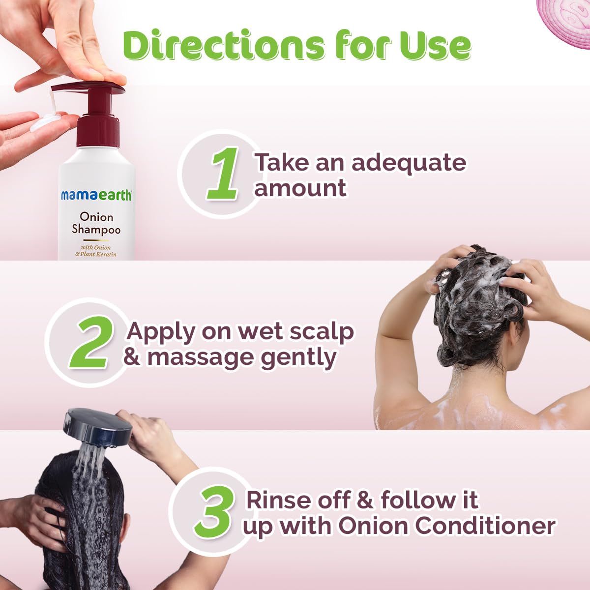 Mamaearth Onion Shampoo for Hair Growth & Hair Fall Control